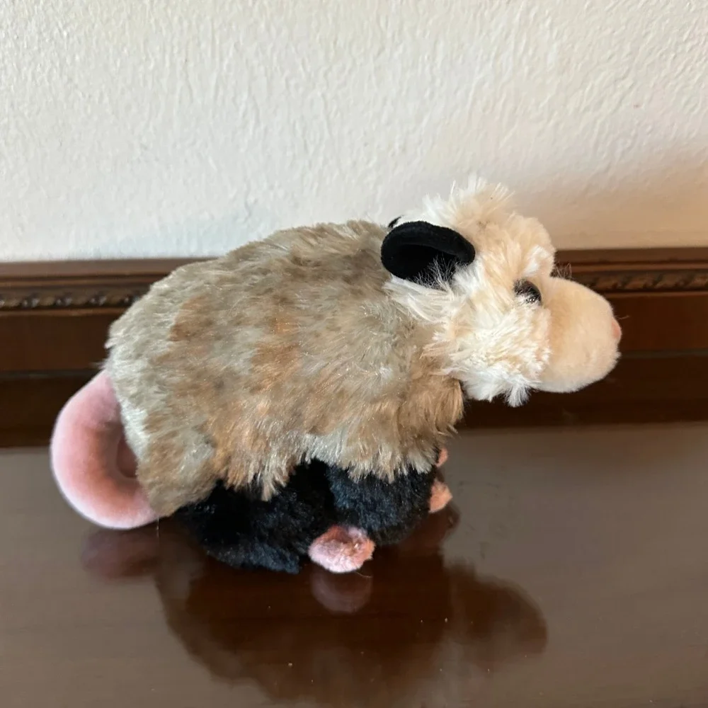 Wild Republic Opossum Plush Stuffed Animal Realistic Gray White 12'' NWT